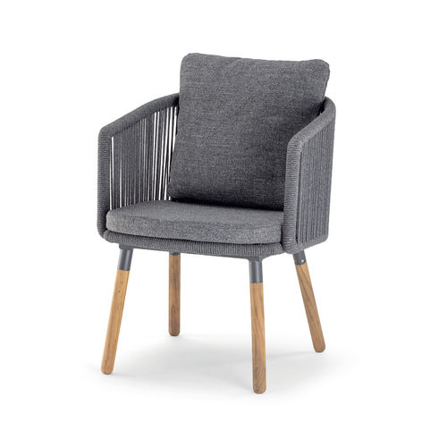 Moderner Stuhl - BAHAMAS ARMCHAIR - GRATTONI S.R.L. - für Außenbereich / Kordel / Acrylgewebe
