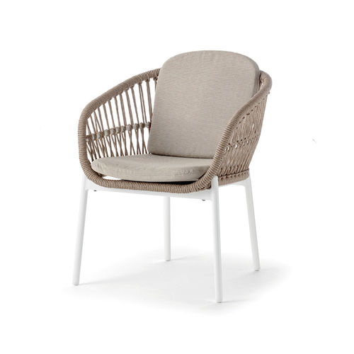 Moderner Stuhl - ELBA ARMCHAIR - GRATTONI S.R.L. - für Außenbereich / Aluminium / Stoff