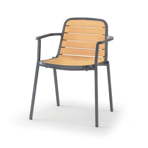 Moderner Stuhl - NIDA - GRATTONI S.R.L. - für Außenbereich / Teakholz / Gestell aus Aluminium