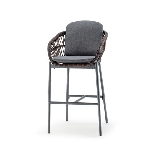 Moderner Barstuhl - ELBA STOOL - GRATTONI S.R.L. - für Außenbereich / Stoff / Kordel