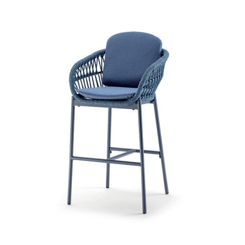 Kordel-Barstuhl - ELBA ROPE STOOL - GRATTONI S.R.L. - modern / für Außenbereich / Stoff