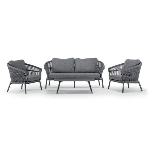 Modernes Lounge-Gartenmöbel - TROPEA SET - GRATTONI S.R.L. - Aluminium / Textilene / Kordel