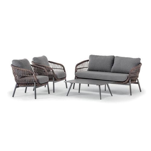 Modernes Lounge-Gartenmöbel - ELBA SET  - GRATTONI S.R.L. - Aluminium / Stoff / Kordel