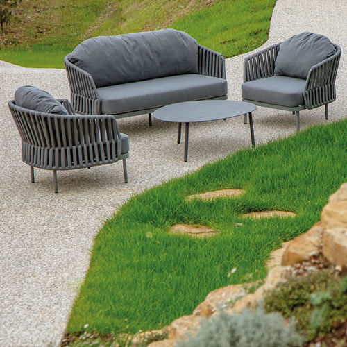 Modernes Lounge-Gartenmöbel - SOHO  - GRATTONI S.R.L. - Polyester / Aluminium / Gummi
