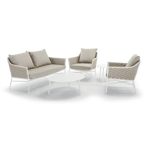 Modernes Lounge-Gartenmöbel - PANAMA SET - GRATTONI S.R.L. - Aluminium / Gummi / Textilene