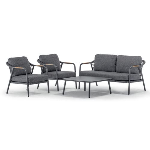 Modernes Lounge-Gartenmöbel - CORDOBA - GRATTONI S.R.L. - Polyolefin / Aluminium / Teakholz