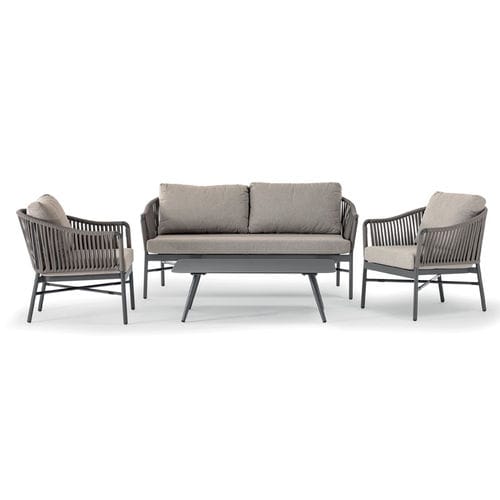 Modernes Lounge-Gartenmöbel - MONACO SET - GRATTONI S.R.L. - Aluminium / abperlendes Gewebe / Textilene
