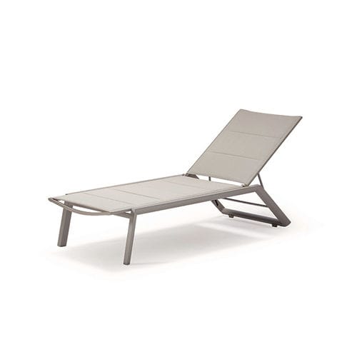 Moderne Sonnenliege - GS 924 LUX  - GRATTONI S.R.L. - Textilene / Aluminium / anthrazitfarben