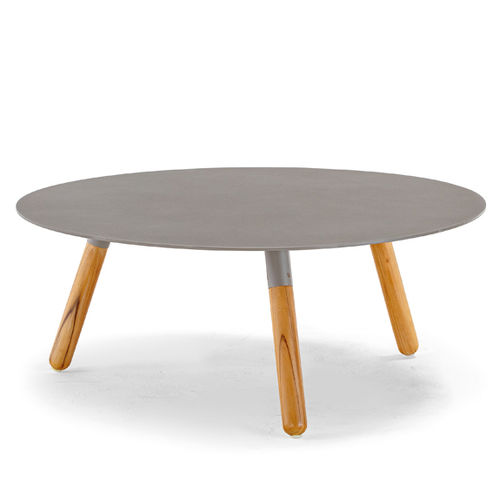 Moderner Couchtisch - BAHAMAS TEAK COFFEE TABLE - GRATTONI S.R.L. - Aluminium / Gestell aus Aluminium / Gestell aus Teakholz