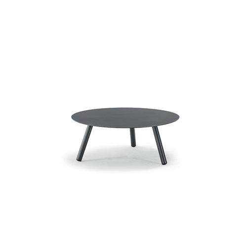 Moderner Couchtisch - BAHAMAS ALU COFFEE TABLE - GRATTONI S.R.L. - Aluminium / Gestell aus Aluminium / oval