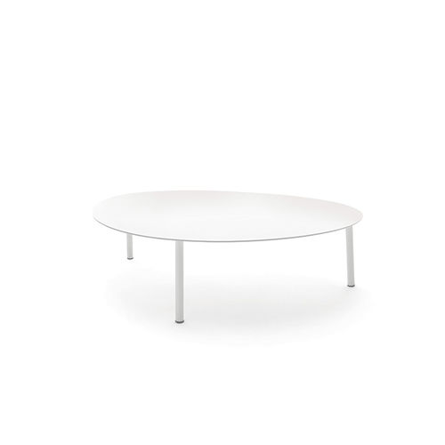 Moderner Couchtisch - ISLAND/BIG COFFEE TABLE - GRATTONI S.R.L. - Aluminium / Gestell aus Aluminium / oval