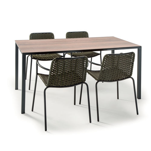 Moderner Stuhl - CANNES ARMCHAIR - GRATTONI S.R.L. - für Außenbereich / galvanisiertem Stahl / aus lackiertem Metall