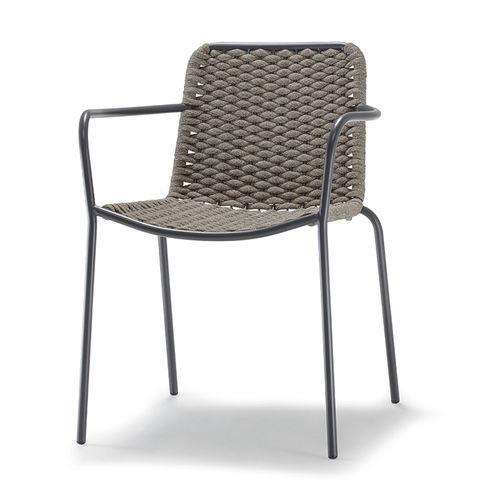 Moderner Stuhl - CANNES/LUX  - GRATTONI S.R.L. - für Außenbereich / galvanisiertem Stahl / aus lackiertem Metall