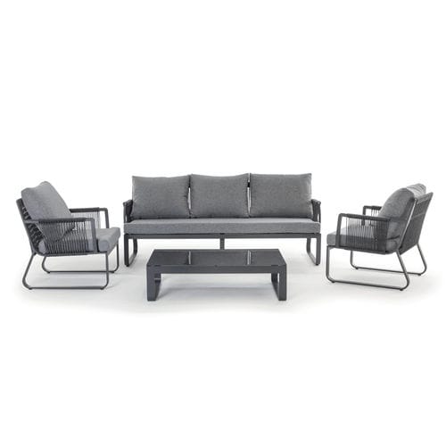 Modernes Lounge-Gartenmöbel - JAMAICA - GRATTONI S.R.L. - Aluminium / Glas / Acrylgewebe