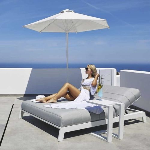 Moderne Sonnenliege - BITE/D - GRATTONI S.R.L. - Sunbrella® / Aluminium / für Gewerbegebrauch