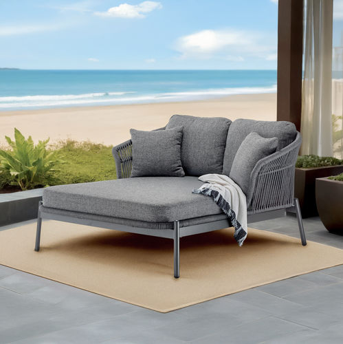 Moderne Récamiere - TROPEA DAYBED - GRATTONI S.R.L. - Stoff / Kordel / Aluminium