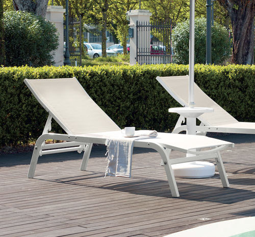 Moderne Sonnenliege - 901 - OMBRELLIFICIO R.T. MAGNANI S.R.L. - Stoff / Aluminium / Edelstahl