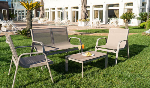 Modernes Lounge-Gartenmöbel - OPEN AIR - OMBRELLIFICIO R.T. MAGNANI S.R.L. - Stoff / Aluminium / für Privatgebrauch