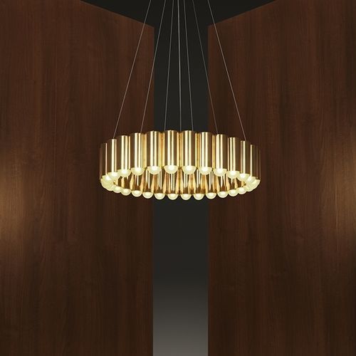 Moderner Kronleuchter - CAROUSEL - Lee Broom - Glas / Stahl / rohrförmig
