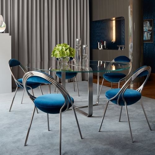 Moderner Stuhl - MUSICO  - Lee Broom - für den Innenraum / Stoff / Edelstahl
