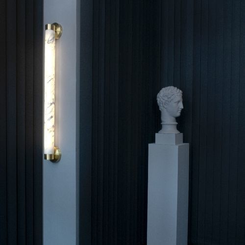 Moderne Wandleuchte - TUBE - Lee Broom - für den Innenraum / Kristall / Stahl