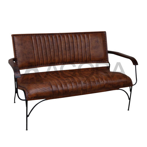 Klassisches Sofa - CUBA - AGORA' SRL - Leder / mit Armlehnen / handgefertigt