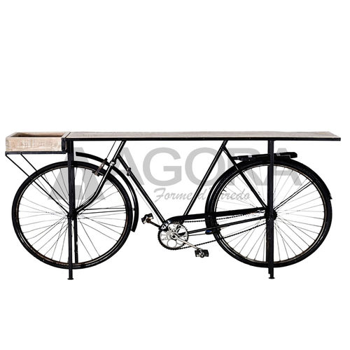 Konsolentisch / originelles Design - BIKE ORIGINAL - AGORA' SRL - Massivholz / Gestell aus gestrichenem Metall / Gestell aus Recyclingmaterial