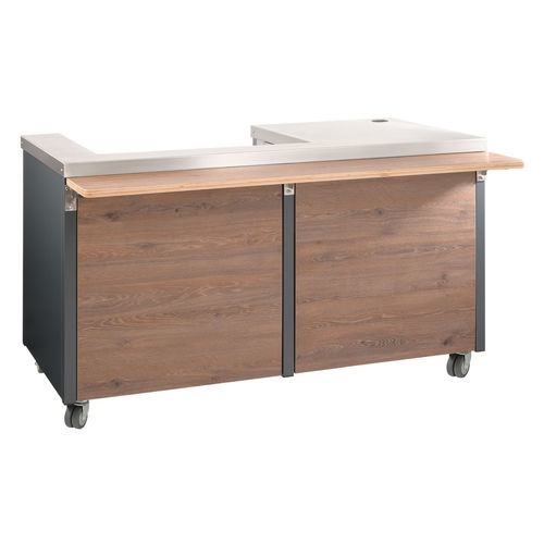 Modularer Verkaufstresen für Geschäfte - 65003/KS/L - SCHOLL APPARATEBAU GMBH - Stahl / Holz / mobil