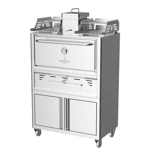 Holzkohleofen - ROC74 - ROASTER - mit Rotisserie-Funktion / Umluft / freistehend