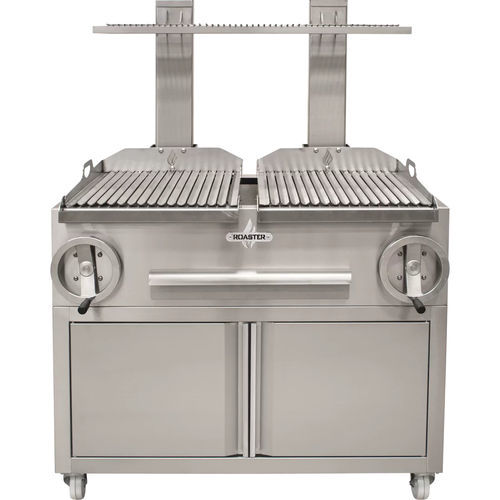 Holzkohlegrill - Parrilla - ROASTER - freistehend / Einbau / Profi