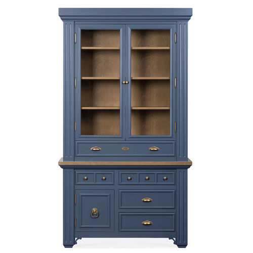 Klassischer Geschirrschrank - HO&Euml;DIC PM - De Kercoet - Holz / gebürstetes Messing