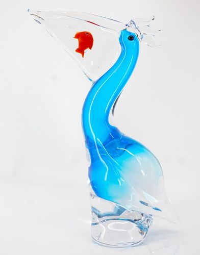 Tier Skulptur - Pelican - Wave Murano Glass srl - Muranoglas / geblasenes Glas / freistehend