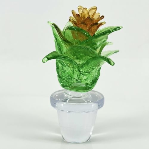 Muranoglas-Skulptur - CACTUS - Wave Murano Glass srl - geblasenes Glas / freistehend / mehrfarbig