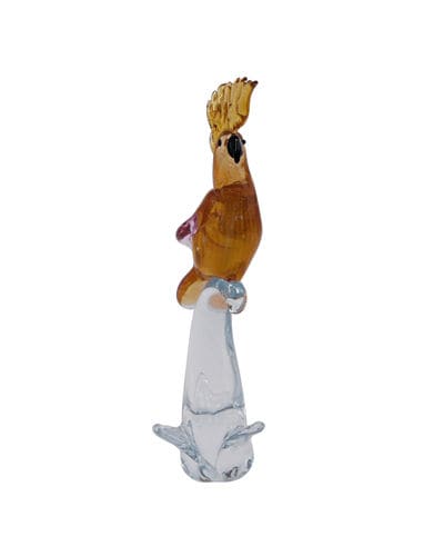 Muranoglas-Skulptur - COCKATOO - Wave Murano Glass srl - geblasenes Glas / freistehend / mehrfarbig