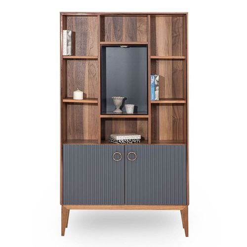 Modernes Bücherregal - SECRET - NDESIGN - lackiertes Holz / Holzfurnier / Metall