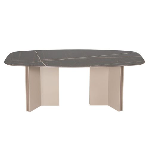 Moderner Tisch - Ruby  - NDESIGN - Glas / Marmor / Gestell aus Metall