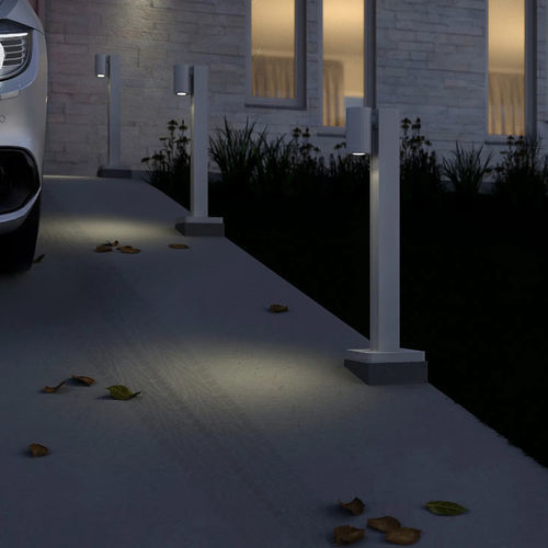 Leuchtpoller für Garten - L92 - MP Design Inc. - modern / anodisiertes Aluminium / LED