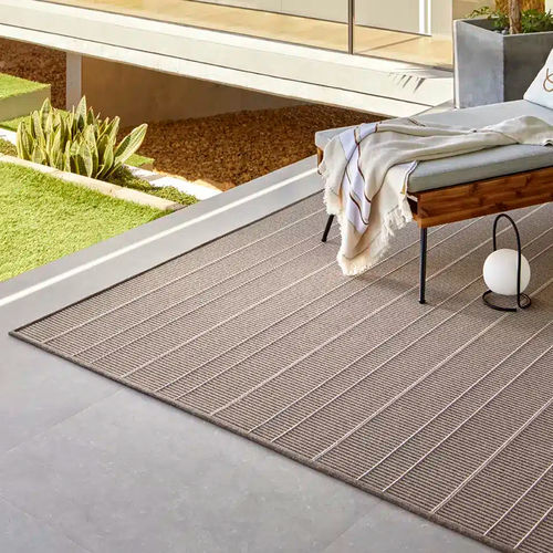 Moderner Teppich - LYRA OAT NUT - Rols Carpets - Streifenmuster / PET / rechteckig