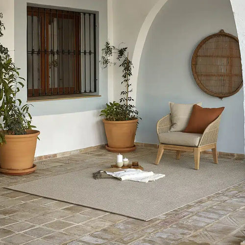 Moderner Teppich - TERRA UYUNI COCONUT  - Rols Carpets - Streifenmuster / PET / rechteckig