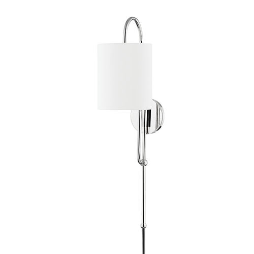 Moderne Wandleuchte - CAROLINE - Mitzi - für den Innenraum / Nickel / zylinderförmig