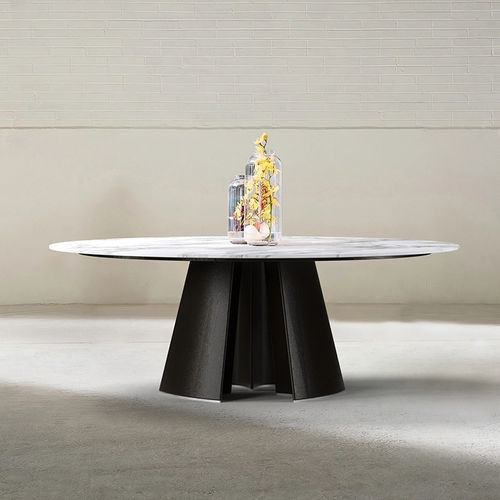 Moderner Tisch - STORY - Spalli - Nussbaum / Esche / Glas