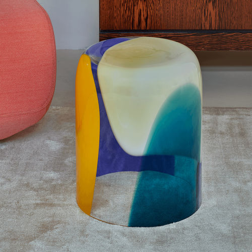 Moderner Beistelltisch - Klaar - Leolux Global bv - Glas / Gestell aus Glas / rund