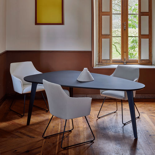 Moderner Esstisch - Bondi - Leolux Global bv - Eiche / Nussbaum / Keramik