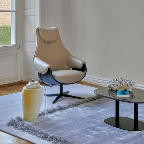 Moderner Sessel - Cream - Leolux Global bv - Stoff / Leder / Eiche