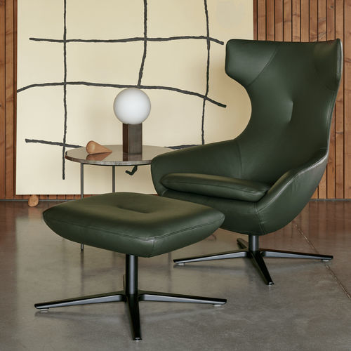 Moderner Fußschemel - Caruzzo - Leolux Global bv - Stoff / Leder / Metall