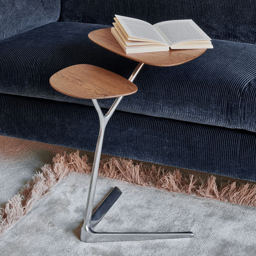 Moderner Beistelltisch - Portello - Leolux Global bv - Eiche / Nussbaum / lackiertes Holz