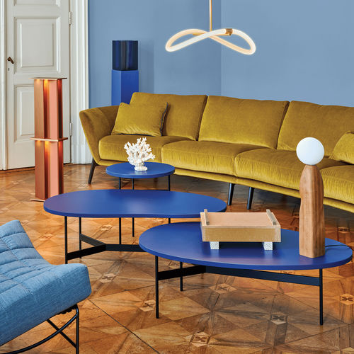 Moderner Satztisch - Tampa - Leolux Global bv - Eiche / Nussbaum / lackiertes Holz