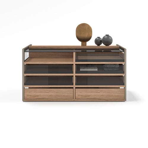 Boden-Ablagemöbel - CAPRI ISLAND - Kico srl - modern / Nussbaum / lackiertes Holz