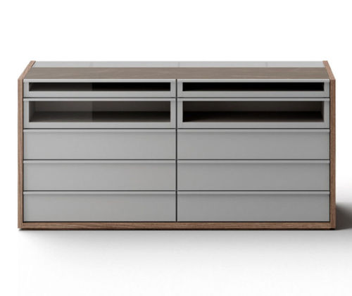 Boden-Ablagemöbel - HIVE ISLAND - Kico srl - modern / Nussbaum / lackiertes Holz