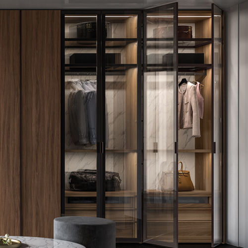 Glas-Kleiderschrank - FRAME - Kico srl - Modul / Eck / modern